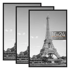 upsimples 16x24 Poster Frame, Easy Slide-In Assembly, Black, 3 Pack
