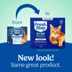 Fresh Step Advanced Ever Fresh Multi Cat Clumping Cat Litter, Unscented, Low Dust, Odor Control with Ammonia Block Tech, Compatible in Automatic Litter Boxes, 32 lb. (2 x 16 lb.)