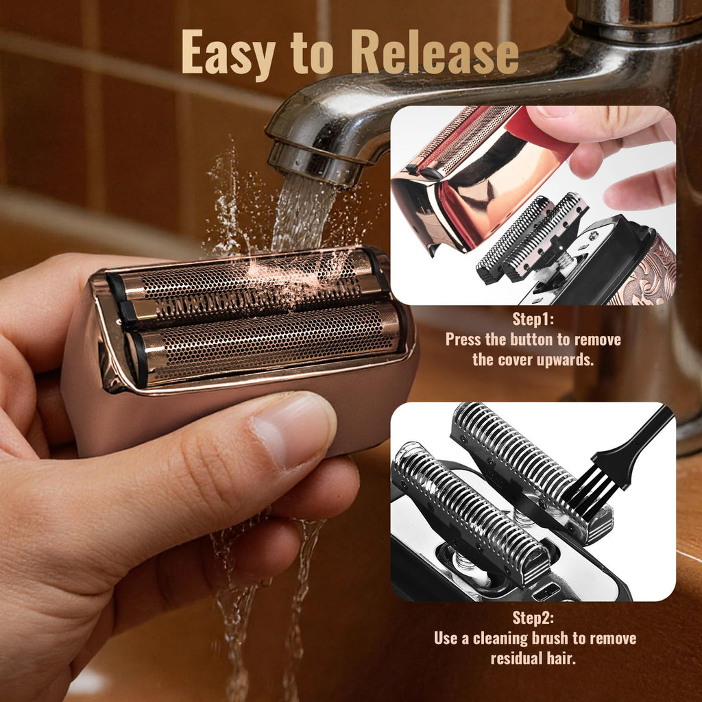 Ufree Electric Foil Shaver and Beard Trimmer Men, Electric Shavers Razor Hair Clippers for Mens Rechargeable Cordless, Mens Grooming Kit with 4 Guards, Close Shave, Gifts for Men