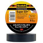 3M Scotch Super 33+ Electrical Tape, 3/4 in x 52 ft, 1 Roll, Black