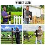Fumingpal T Post Driver - 12LB Fence Post Driver Heavy Duty Hand Post Pounder with Handle Black Steel Rammer for U Fence Post Wooden Post Hole Diggers,Black