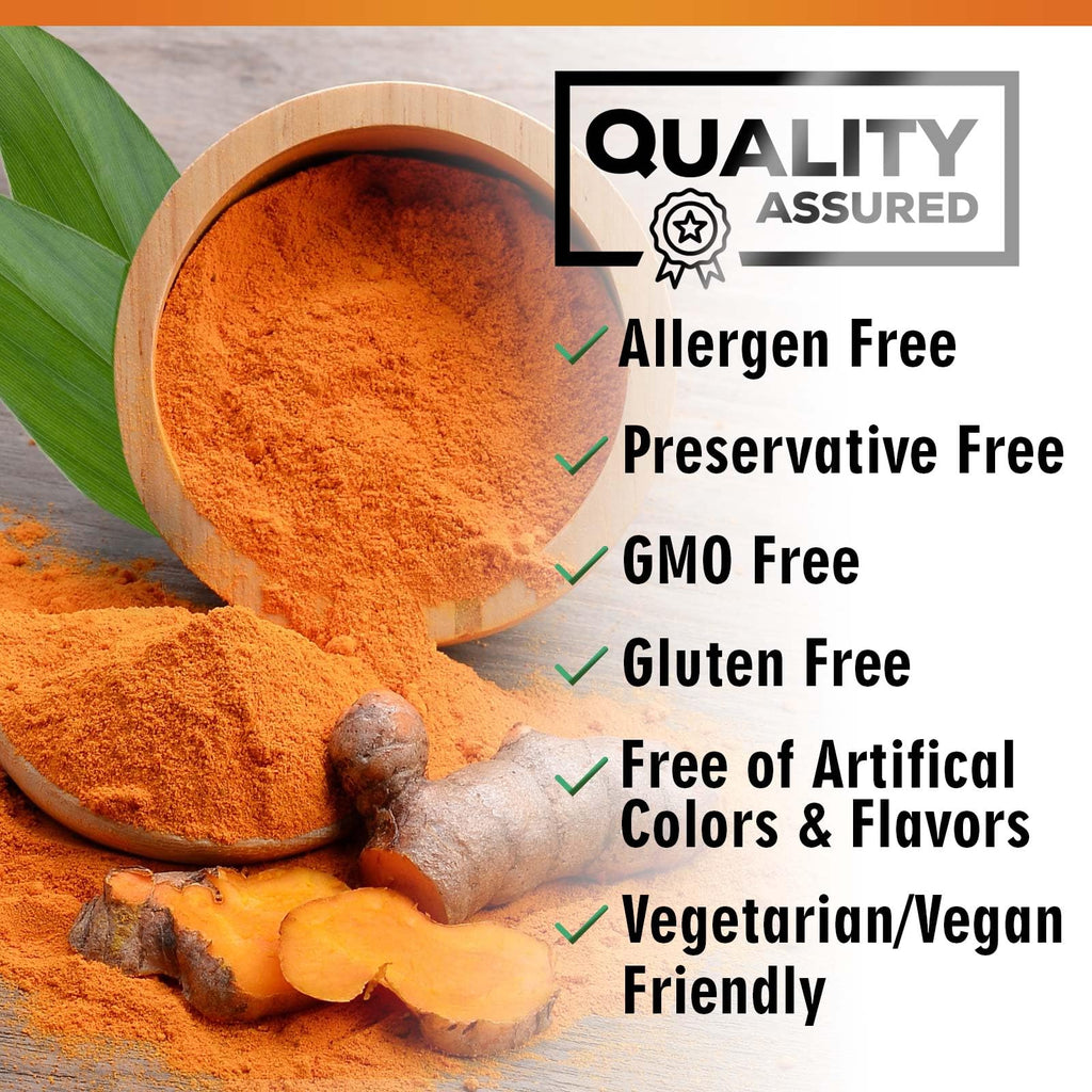 Turmeric Curcumin Supplement 95% Curcuminoids 1950mg with Organic Turmeric & BioPerine Black Pepper Extract for Best Absorption, Natural Vegan Joint Support, Non-GMO, Bottled in USA - 180 Capsules