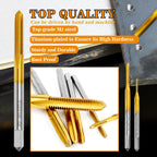 6Pcs Metric Tap Set with Tap Wrench for Metal, M2 HSS Thread Tap M2 to M6