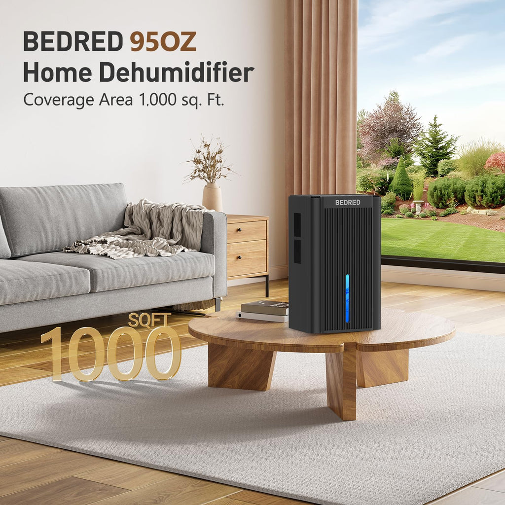 BEDRED Dehumidifier, 95Oz Dehumidifier for Home 1000 Sq.Ft