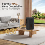 BEDRED Dehumidifier, 95Oz Dehumidifier for Home 1000 Sq.Ft