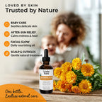 Organic Calendula Oil For Sensitive Skin - USDA Certified 100% Plant Based, Lightweight & Unscented Gentle Soothing Oil For Sensitive Skin - For Face, All Over - Large 4.06 Fl Oz Glass & Dropper