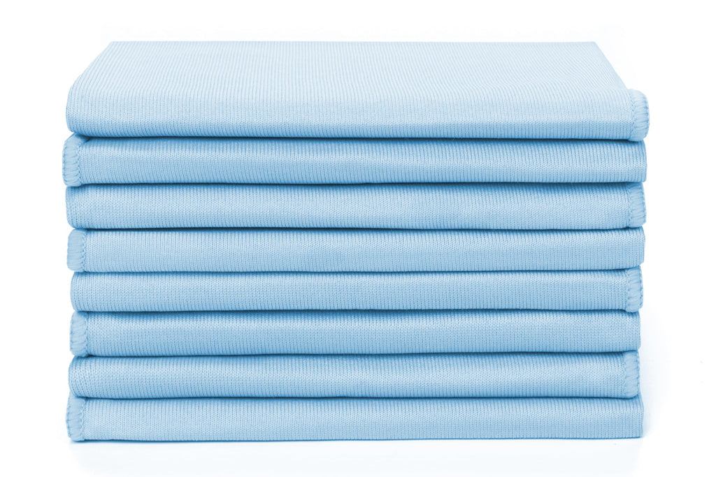 Zflow Microfiber Glass Cleaning Cloths - 8 Pack (16 x 16) - Streak Free - Lint Free - Quickly Clean Windows, Windshields, Mirrors, and Stainless Steel
