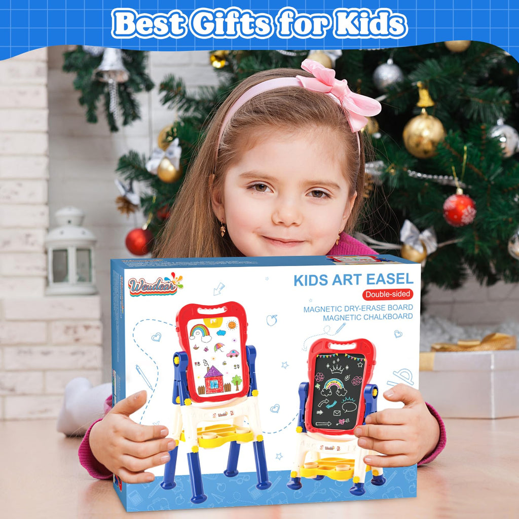 Easel for Kids Toys, Double-Sided Magnetic Painting Board