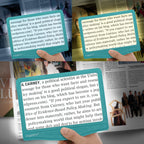 MAGNIPROS Patented 5X Large LED Page Magnifier for Reading | Eye Caring 3 Color Light Modes & Anti-Glare Lens to Reduce Eye Strain-Perfect for Small Prints, Aging Eyes, Low Vision and Seniors