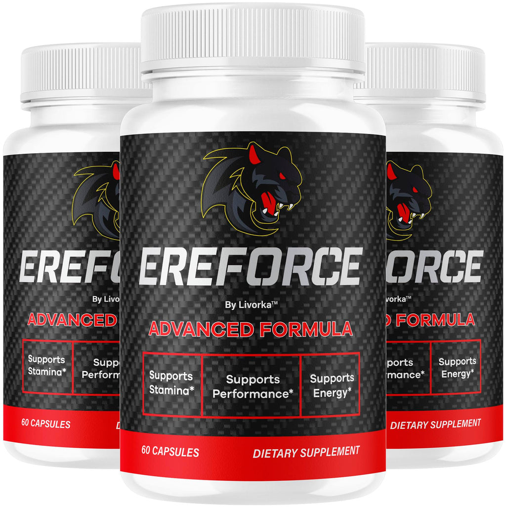 (3 Pack) Ereforce - Ereforce Capsules Advanced Daily Formula Premium All Natural Ingredients- Maximum Strength, EreforcePills Support Reviews for Overall Health and Wellness, 180 Capsules for 3 Months