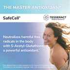 Tesseract SafeCell S-Acetyl Glutathione Supplement, 300mg, Healthy Aging, Cellular Support, Powerful Antioxidant; Hypoallergenic, Vegan, Patented Delivery; Bioavailability; 60 Vegetarian Capsules