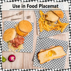 EcoDispose 12 x 12 Inches Grease Proof Deli Paper Precut Sheets for Deli Food, BBQ, Picnic, Party (1000 Pcs, Black&White Checker)
