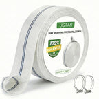 Pool Backwash Hose, 2" × 200 FT Heavy Duty Discharge Hose with 2 Clamps, Fire Hose Anti-Kink Reinforced Polyester & PU Lining, Weather Resistant Sump Pump Hose for Pool, Construction,Irrigation