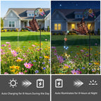 MEBRUDY Solar Garden Decor Lights, IP44 Waterproof Metal Butterfly Solar Watering Can Lights Outdoor Decor for Yard Pathway Patio Lawn, Gifts for Women Mom Grandma Birthday
