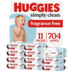 Huggies Simply Clean Baby Wipes, Unscented, 11 Packs, 704 Wipes