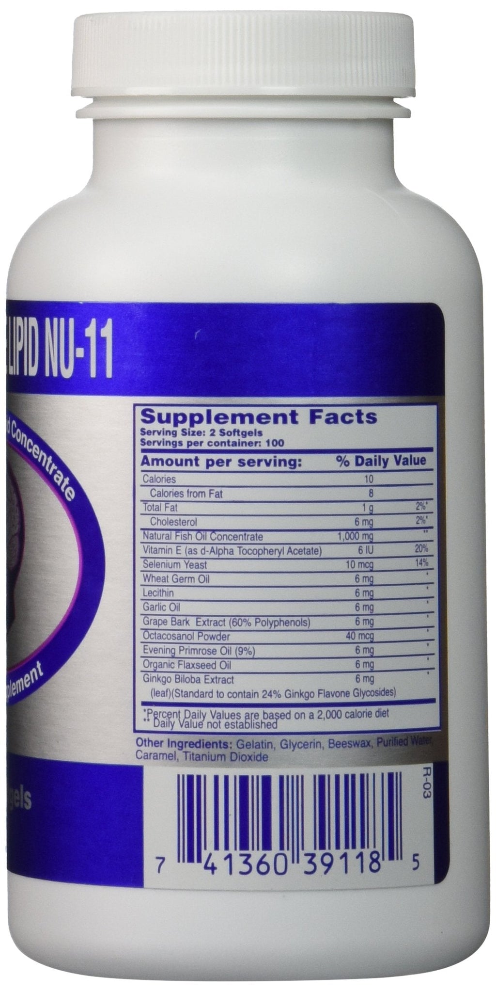 Nu Health Marine Lipid Nu-11 Dietary Supplement (200 softgels)