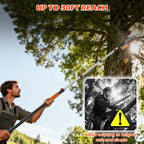 30FT Manual Pole Saw for Tree Trimming, 5-24FT Telescoping Extension Pole with Flip-Lock & Screw Dual Locking, 19" 3X Detachable Pruning Saw Head, Yard Maintenance Pruner for Garden Palms Shrubs
