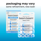 BoomBoom Nasal Stick | Vapor Flow Technology | Cool Refreshing Sensation | Natural Mood Boost | Simple Ingredients | Essential Oils + Menthol Inhaler (Mint)