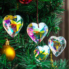 6pcs 50mm Crystal Heart Prism Suncatcher Window Sun Catchers Crystals