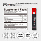 JUNG KWAN JANG Korean Red Ginseng Extract Everytime 3000mg | Sugar Free Energy Supplement, Ginseng Tea, Ginseng Supplement, Korean Food | Energy Boost, Stamina | 10 Count