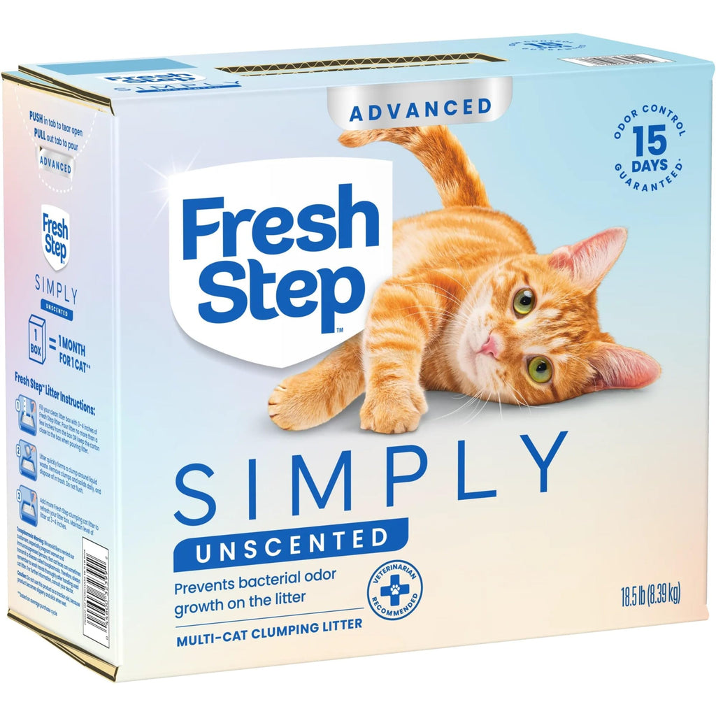 Fresh Step Advanced Simply Unscented Multi Cat Clumping Cat Litter, 18.5 lb