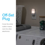 GE LED Night Light, Plug-in, Dusk to Dawn Sensor, Warm White, Ambient Lighting, Ideal for Kids and Adults Bedroom, Bathroom, Nursery, Hallway, Kitchen, 46882, 4 Pack