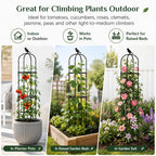 FOLLOOK Garden Obelisk Trellis for Climbing Plants Outdoor, 67", 1 Pack