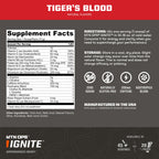 MTN OPS Ignite Sugar Free Energy Drink Powder with 200mg Caffeine, Nootropic Blend for Energy, Focus & Endurance, L Arginine & L Citrulline Pre Workout, 45 Servings, Tiger's Blood