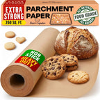 Baker's Signature Unbleached Parchment Paper Roll with Cutter, 15in x 210ft