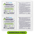 MAXI CLEAN 440 Pack Lens Wipes for Eyeglasses Pre-Moistened, Individually Wrapped Streak-Free Cleaning for Glasses & Laptop Screens, Glasses Cleaner Wipe Bulk 5.5 x 4.7 Inch, Sunglasses & Phone Wipe