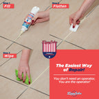 Tile Grout, Repair Kit, Restore & Renew Tile Joints Line, Fast Drying Tile Grout Paint Squeeze Tube for Bathroom Shower Kitchen Floor, Waterproof (8.8 oz, Ivory)