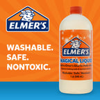 Elmer's Magical Liquid, Slime Activator Solution, Updated Formula for Double Slime Output, Safe and Washable, 1 Quart