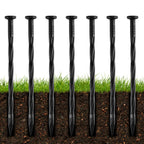 100Pcs 8-Inch Plastic Landscape Edging Spikes, Spiral Anchoring Nails for Weed Barrier, Paver Edging, Landscape Edging, Artificial Turf, Grass Pathways, and More