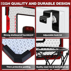 Mini Basketball Hoop for Kids, Over The Door Indoor Basketball Hoops, Red