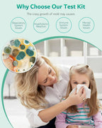 Mold Test Kit for Home - 12 Simple Detection Tests for HVAC, Surfaces & Indoor Air Quality, DIY Black Mold Detector Testing kit at Home, with Detailed Identification Guide & Free Lab Analysis