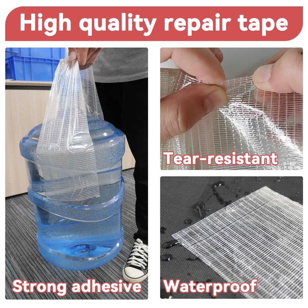 Birllaid RV Awning Repair Tape for Tent,Tarp, Boat Covers Repair Tape,RV Awning, Sail Tape, Tear Repair Patch Kit, Waterproof 5 Inch x 30FT