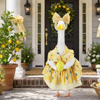 EKOREST Summer Porch Goose Outfits for 23 Inch Lawn Statue