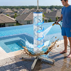 Cleaning Tool for Swimming and Spa Filter, Stainless Claw Steel Pool Filter Cleaner Stand, Spinning Clean for 3, 4, 6 in Pool Cartridges
