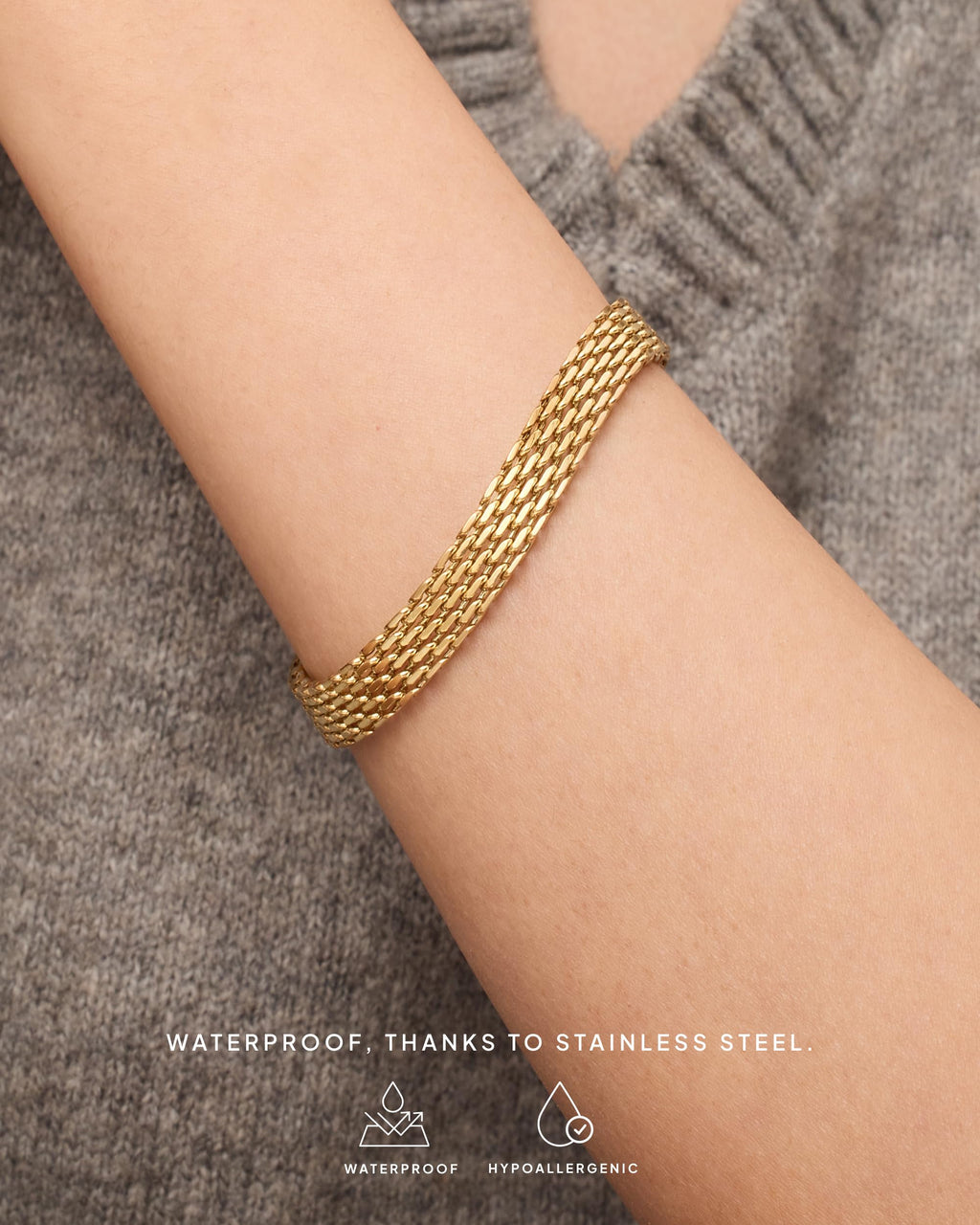 PAVOI Chunky Chain Bracelet, 14K Gold Plated, Yellow Gold
