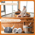 JaGely 2 Pcs Sauna Hat Viking Russian Banya Wool Sauna Cap for Women Men Finnish Ukraine Bath Accessories Gray and White