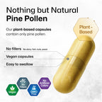 BIO KRAUTER Pine Pollen Extract Capsules for Men's Support, 1000 mg