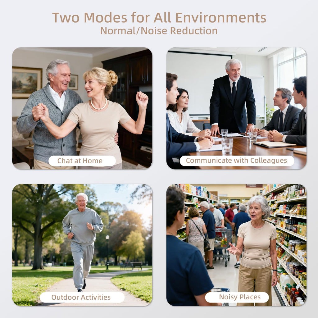 OTC Hearing Aids Rechargeable (Including Charging Case), Comfortable In-Ear Hearing Aids for Seniors and Adults, 24-Channel Digital Noise Reduction, Clear Sound, Invisible Design, 80+ Hrs Battery Life