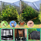 Mosquito Netting,10x50 FT Mosquito Mesh Net,Insect Bird Bug Screen for Patio Garden Vegetables Fruits Protection,Black Bed Curtains with 100 Pcs Straps