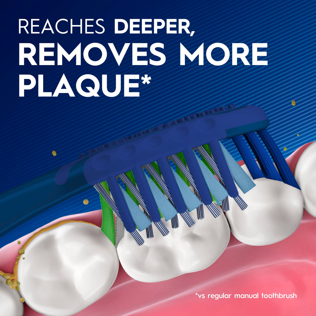 Oral-B Pro Clean Cross Action Toothbrushes, Deep Plaque Removal, 6 Count