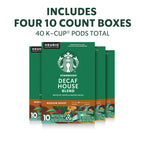 Starbucks K-Cup Coffee Pods, Decaf House Blend Medium Roast, 40 Count