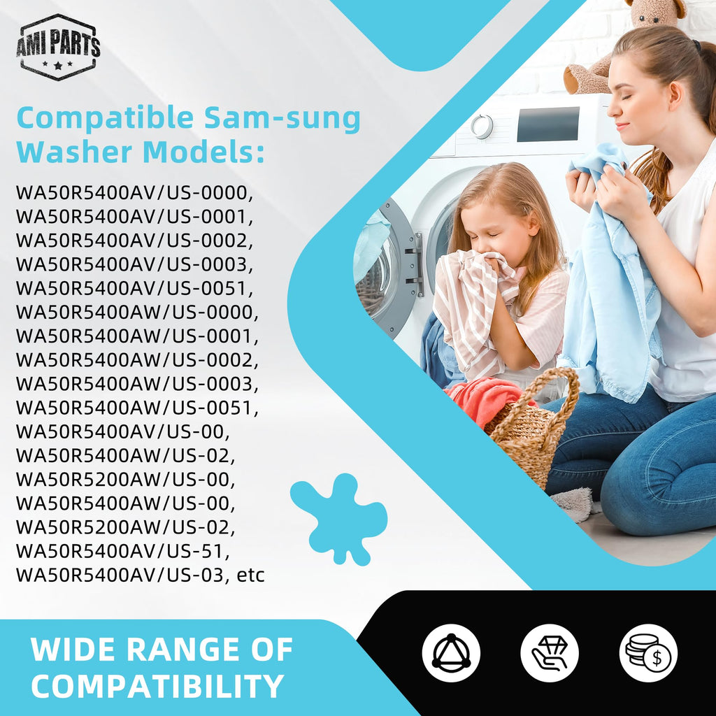 [New Upgraded] WA50R5200AW WA50R5400AV WA50R5400AW WA400PJHDWR Washer Suspension Rods Fit for Sam-sung Washer, Replace DC97-16350C DC97-16350E DC97-05280W DC97-16350U DC97-16350J/S by AMI PARTS