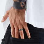 HZMAN Jesus Crown of Thorns Ring for Men Stainless Steel Pinky Ring