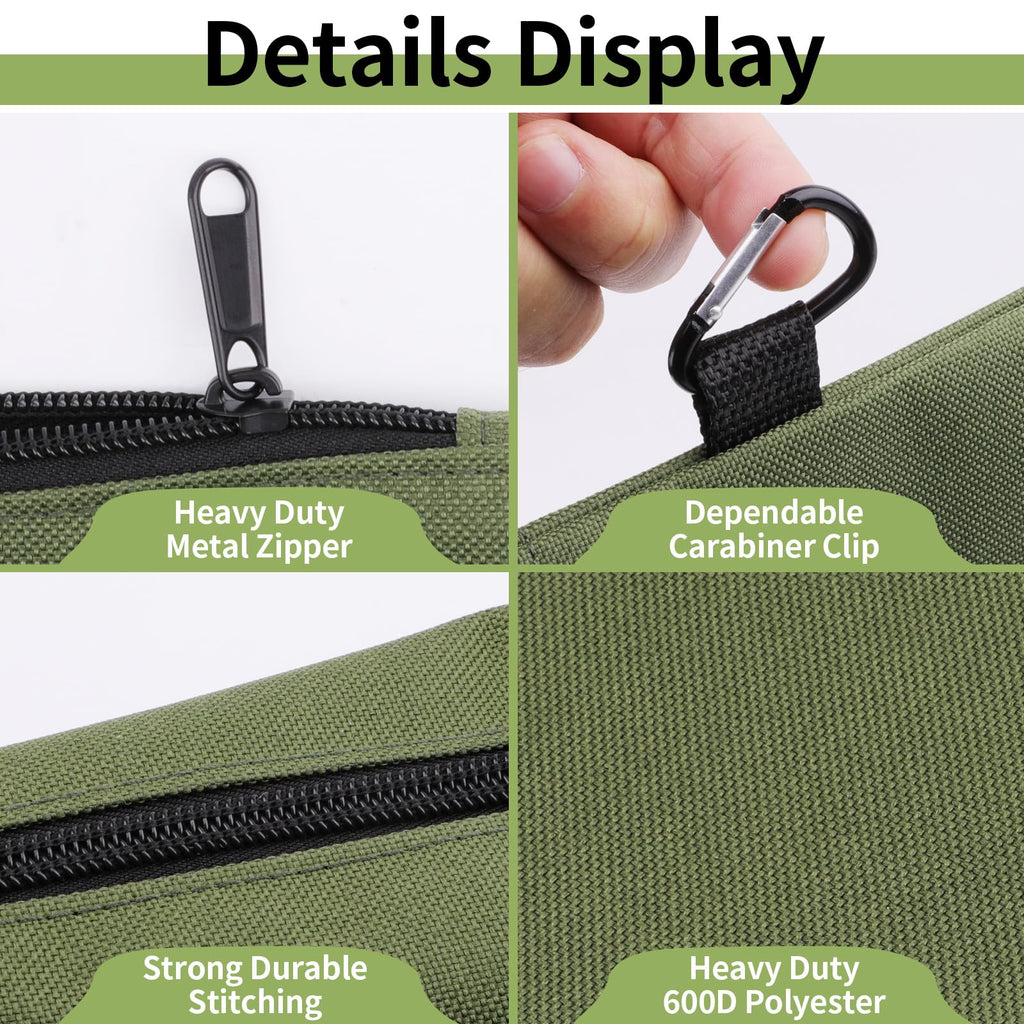 6 Pack Tool Bag Zipper Pouch, Premium Tool Pouch, Utility Storage Organizer