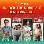 Tenmido 13in1 Berberine Liquid Drops with Chromium, Ceylon Cinnamon, Bitter Melon, Turmeric, Green Tea, Ginseng, Sylvestre, Moringa, Apple Cider Vinegar & More - 30 Days Supply - 1FL Oz
