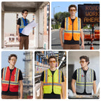 A-KSAFETY 6xl 7xl 8xl purple Reflective Safety Work Vest Big And Tall Hi Vis Construction Vest Purple